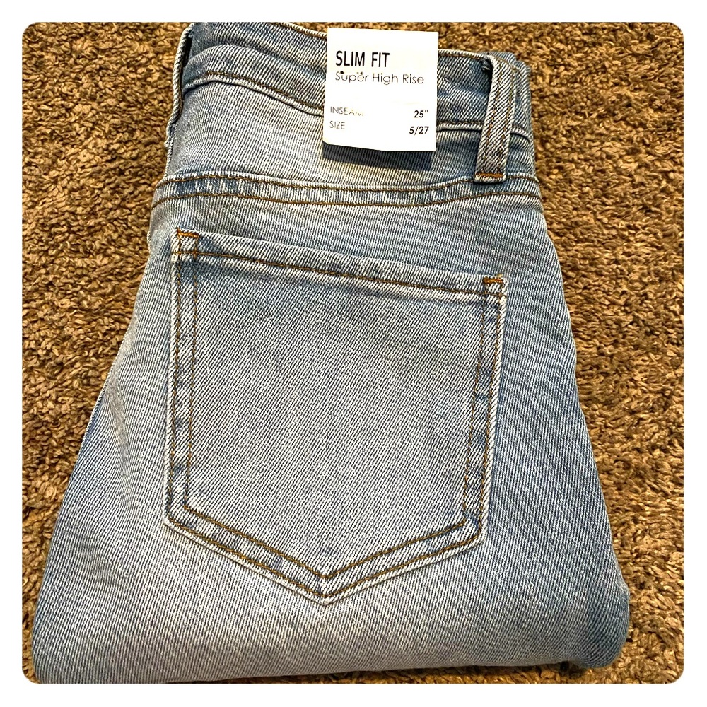 High waisted vintage style jeans